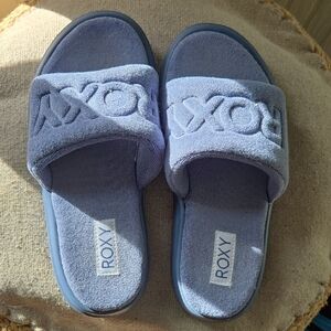 Roxy Soft Blue Terry Slides
